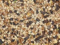 Muesli with fruit, nuts, seeds and kernels. Muesli background. Breakfast cereal isolated. Royalty Free Stock Photo