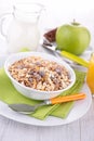 Muesli,milk and apple Royalty Free Stock Photo