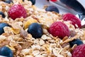 Muesli with Raspberries and Blueberries