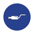 Muffer icon in badge style. One of Car repair collection icon can be used for UI, UX Royalty Free Stock Photo