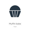 Muffin bake icon vector. Trendy flat muffin bake icon from food collection isolated on white background. Vector illustration can Royalty Free Stock Photo