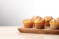 Muffin bakery background. Generate Ai