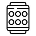 Muffin bakeware icon outline vector. Silicone muffins form