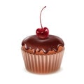 Muffin with cherry