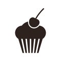 Muffin. Cupcake icon Royalty Free Stock Photo