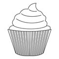 Muffin icon, outline style