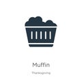 Muffin icon vector. Trendy flat muffin icon from thanksgiving collection isolated on white background. Vector illustration can be Royalty Free Stock Photo