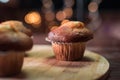 Muffin is an individual-sized, baked product. Royalty Free Stock Photo