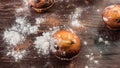 Muffin is an individual-sized, baked product. Royalty Free Stock Photo