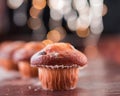 Muffin is an individual-sized, baked product. Royalty Free Stock Photo