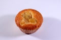 Muffin isolated from othes on white background.