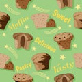 Muffin seamless pattern