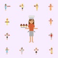 muffins, bakery color icon. Bakery icons universal set for web and mobile