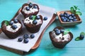 Muffins with berries blueberry Royalty Free Stock Photo