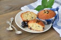 Muffins with blackcurrants Royalty Free Stock Photo