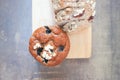 muffins or blueberry muffins and bread Royalty Free Stock Photo