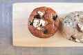 muffins or blueberry muffins and bread Royalty Free Stock Photo