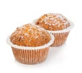 Muffins cheese isolated on white Royalty Free Stock Photo