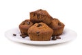 Muffins with chocolate filling cooked at home Royalty Free Stock Photo