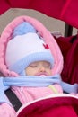 Muffled baby sleeping Royalty Free Stock Photo