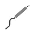 muffler black line icon. Vector isolated element Royalty Free Stock Photo