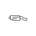 muffler icon. Element of motor sport icon for mobile concept and web apps. Thin line muffler icon can be used for web and mobile