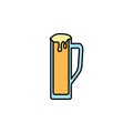 mug of beer colored sketch style icon. Element of beer icon for mobile concept and web apps. Hand drawn mug of beer icon can be us