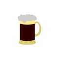 Mug of beer icon, flat style Royalty Free Stock Photo