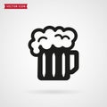 Mug of beer icon. Royalty Free Stock Photo