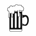 Mug with beer icon, simple style Royalty Free Stock Photo