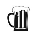 Mug of beer icon, simple style Royalty Free Stock Photo