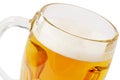 Mug of beer isolated over white background Royalty Free Stock Photo