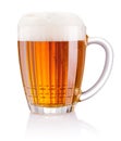 Mug with beer isolated isolated on white background Royalty Free Stock Photo
