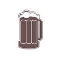 Mug of beer isolated on a white background. Digital illustration. Royalty Free Stock Photo