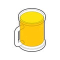 Mug of beer Isometric. alcohol vector illustration