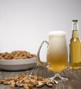 Mug of beer,peanuts Royalty Free Stock Photo