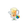 Mug of beer in a shopping character