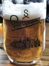 Mug of beer of Staropramen Royalty Free Stock Photo