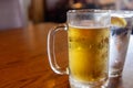 Mug of beer and water Royalty Free Stock Photo