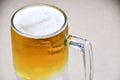 Mug of beer on white background