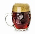 Mug of black beer isolated Royalty Free Stock Photo