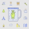 mug for camping icon. Detailed set of color camping tool icons. Premium graphic design. One of the collection icons for websites, Royalty Free Stock Photo