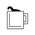 Mug capuccino coffee icon outline