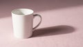 The mug casts a soft shadow to the right indicating a light source from the left Royalty Free Stock Photo