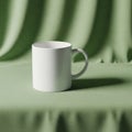 The mug is centered with a plain design, casting a soft shadow on the Royalty Free Stock Photo