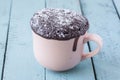 Mug chocolate cake Royalty Free Stock Photo