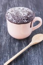 Mug chocolate cake Royalty Free Stock Photo