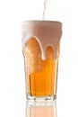 Mug of cold beer on background Royalty Free Stock Photo