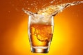 gradient glass foam beer cold splash drink background refreshment alcohol bubble. Generative AI.