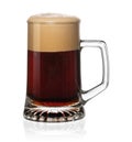 Mug of dark beer isolated on white background